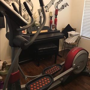 Red and grey elliptical